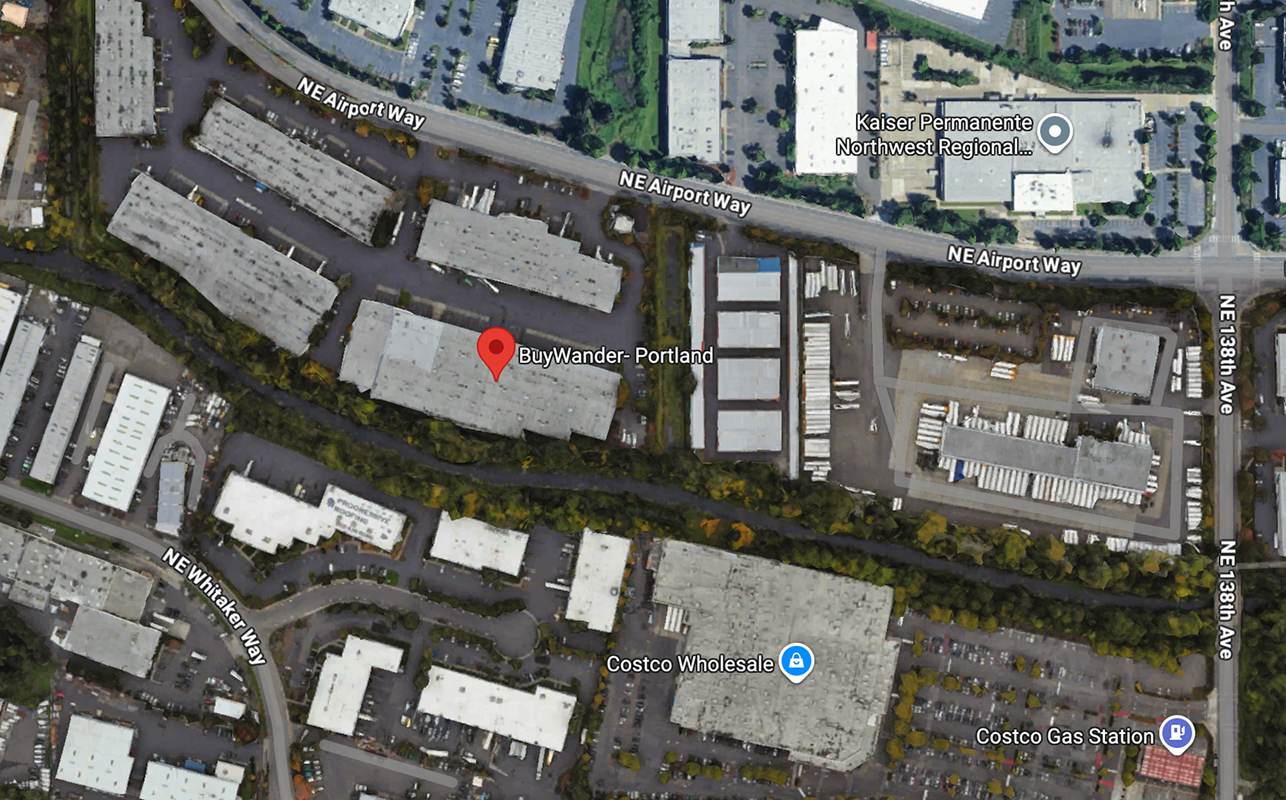 Satellite map of Buywander Portland at 13136 NE Airport Way, Portland, OR 97230